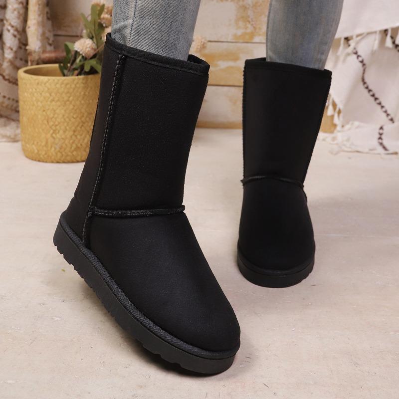 Large size snow boots women's new winter velvet thickened high-top comfortable versatile warm cotton boots
