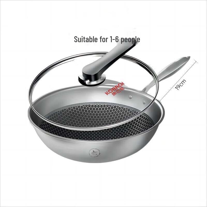 KOBACH CFC32A1 304 Stainless Steel Honeycomb Non-stick Wok