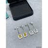 Yellow Diamond Earrings, Colored Gem S, Non Allergic Electroplating, Thick Gold Birthday Gift, Daily Dressing