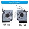Laptops CPU GPU Cooling Fan DC12V 1A 4Pin Computer Radiators for Predator 16 PHN16-71 PHN18-71