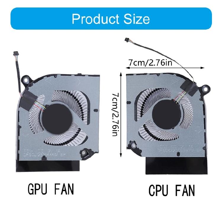 Laptops CPU GPU Cooling Fan DC12V 1A 4Pin Computer Radiators for Predator 16 PHN16-71 PHN18-71