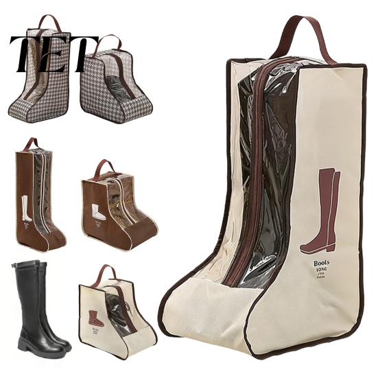 Home Organization Accessories Boots Storage Bag with Zipper And Handle, Portable Transparent PVC Dust Closet Solution Proof Organizer, Dust-proof