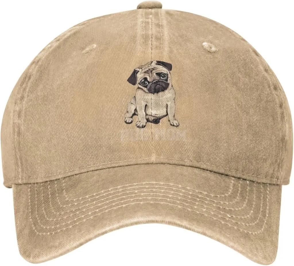 Mopsmamma Hund Dam Denim Baseballkeps Mamma Truckerkeps för Kvinnor Unisex
