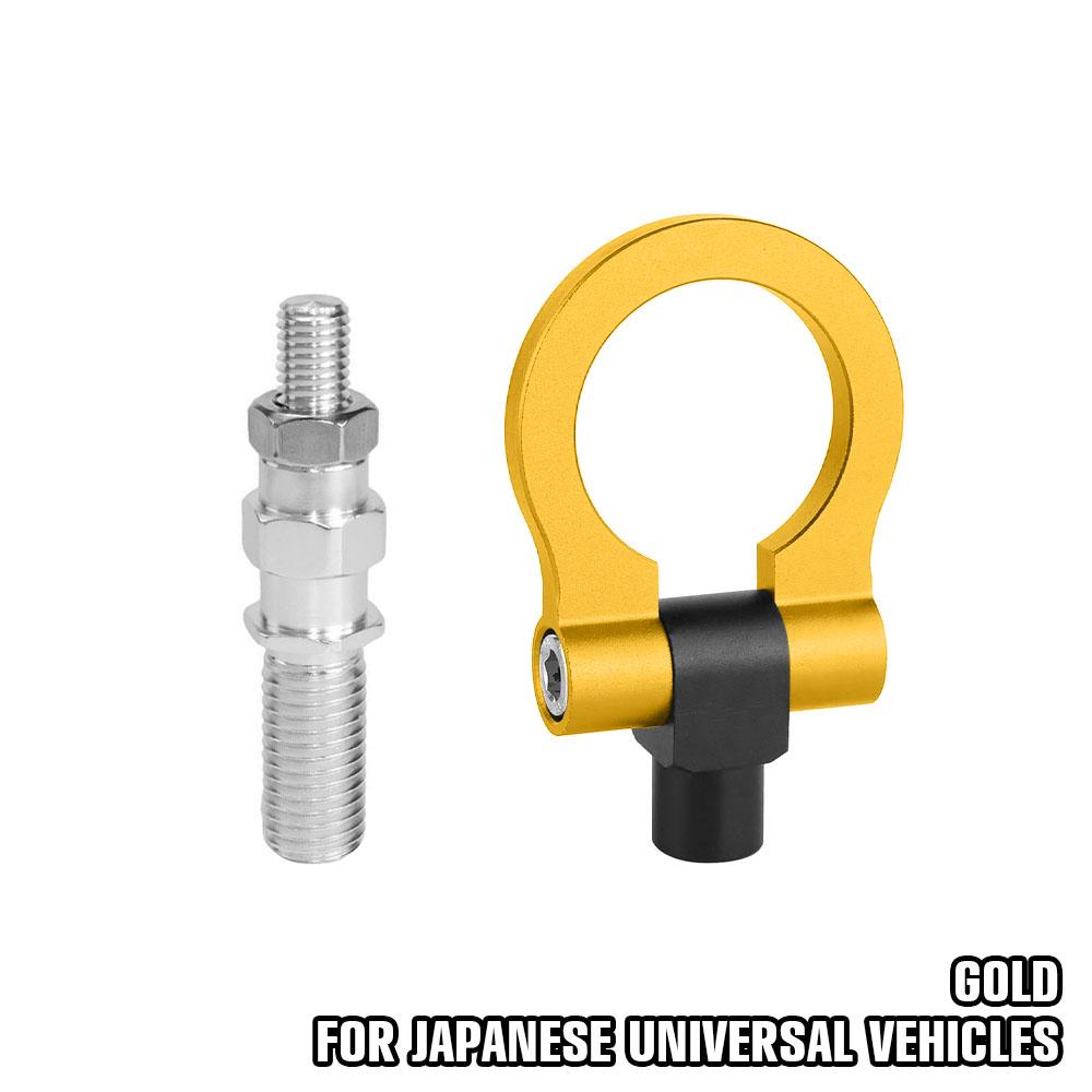 Aluminum Auto Rear Front Tow Towing Hook Auto Trailer Ring Racing Towing Hook 1Set Universal Car Styling Trailer Hooks золотой
