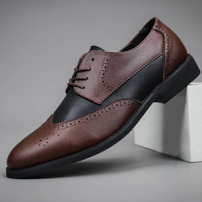 Formal Wedding Brogue Luxury Business 38~48 Suit Designer Mens Dress Casual Leather Italian Male Office Shoes for Men Loafers