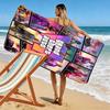 Vibes Vice City beach towel Outdoor camping soft Absorbent bath towel quick-drying swim towel Outdoor pool towel Comfort beach towel printing