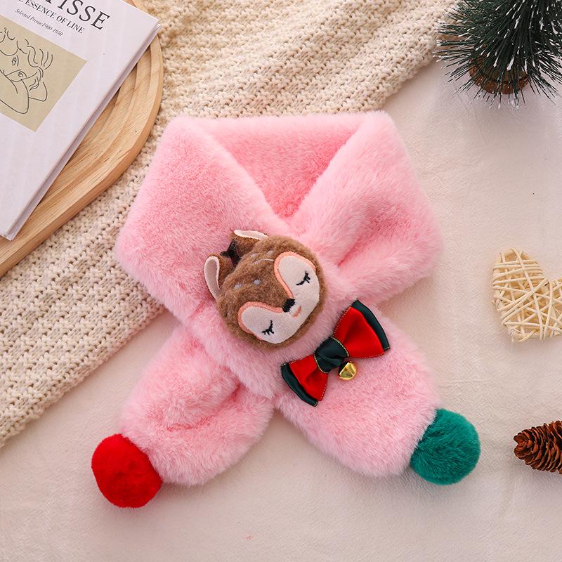 Weihnachts-Schlauchschal: Plüsch-Winter-Nackenwärmer für Säuglinge, Kleinkinder, Jungen & Mädchen