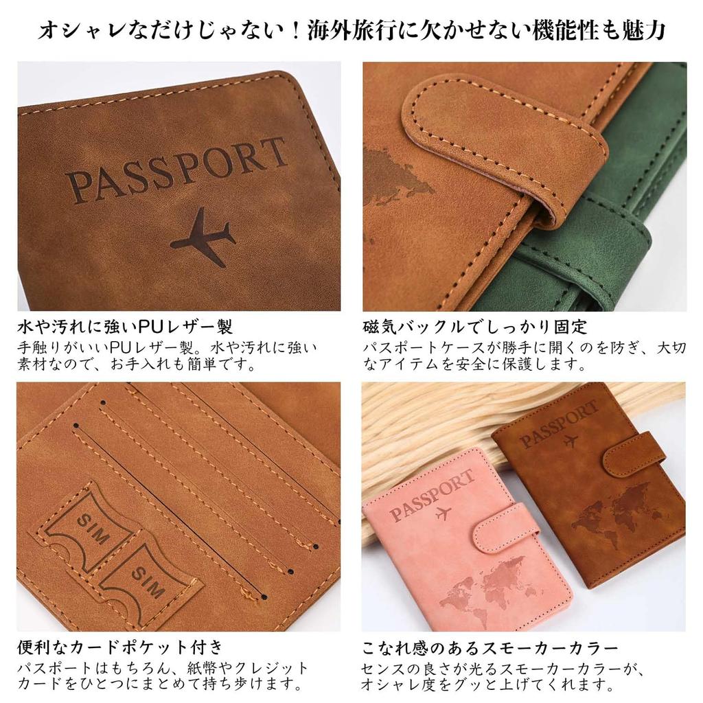 HueaPion Passport Passport Storage Passport Card Label Premium PU Travel Accessories for International with Transparent Passport Cover Type Case,