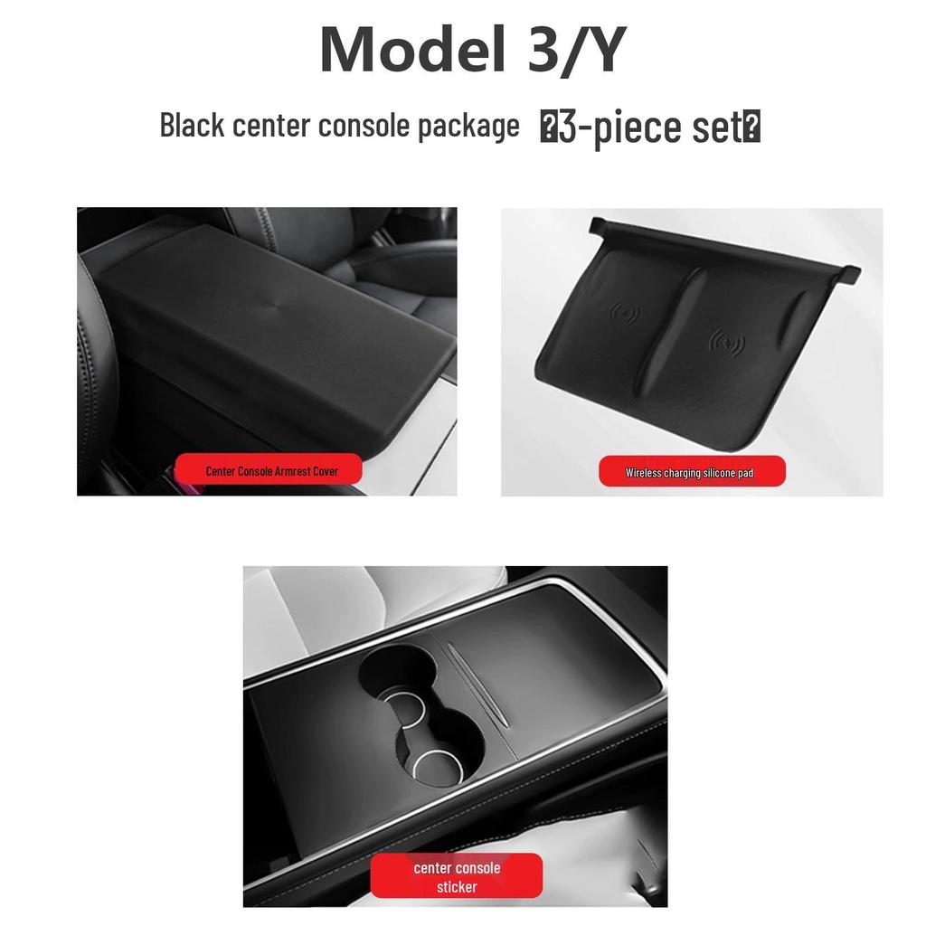 TPE Armrest Box Cover for Tesla Model 3/Y - Center Console Protector