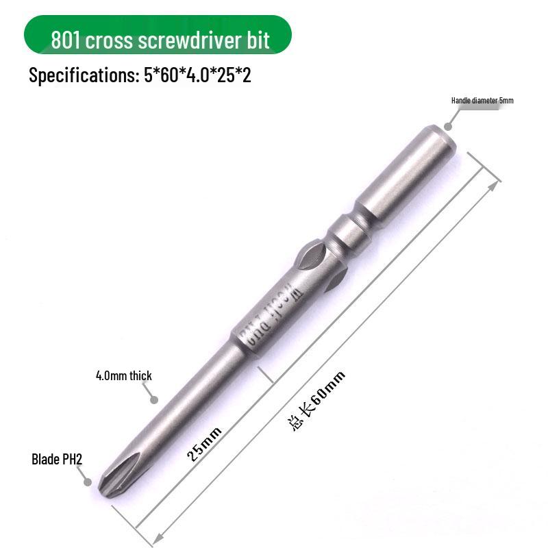 Weili 801 Serie 5mm Kreuzschlitz Magnetischer Elektrischer Schraubendreher Bit