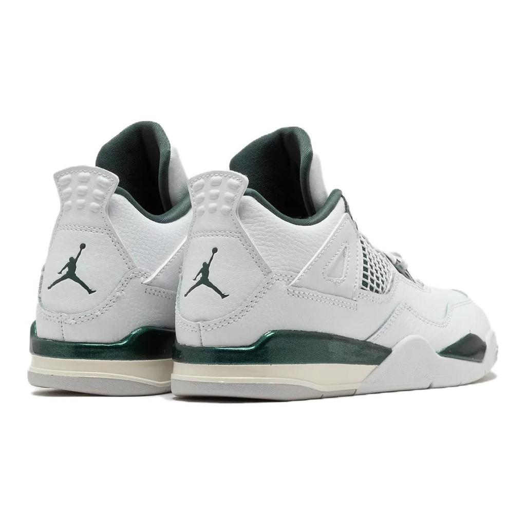 Jordan Air Jordan 4 Abrasion Resistant Mid top Kids Lifestyle Shoes White Green Kids' BQ7669-103