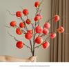7-Head Artificial Persimmon Branch: Ruyi Flower Arrangement for Living Room Decoration