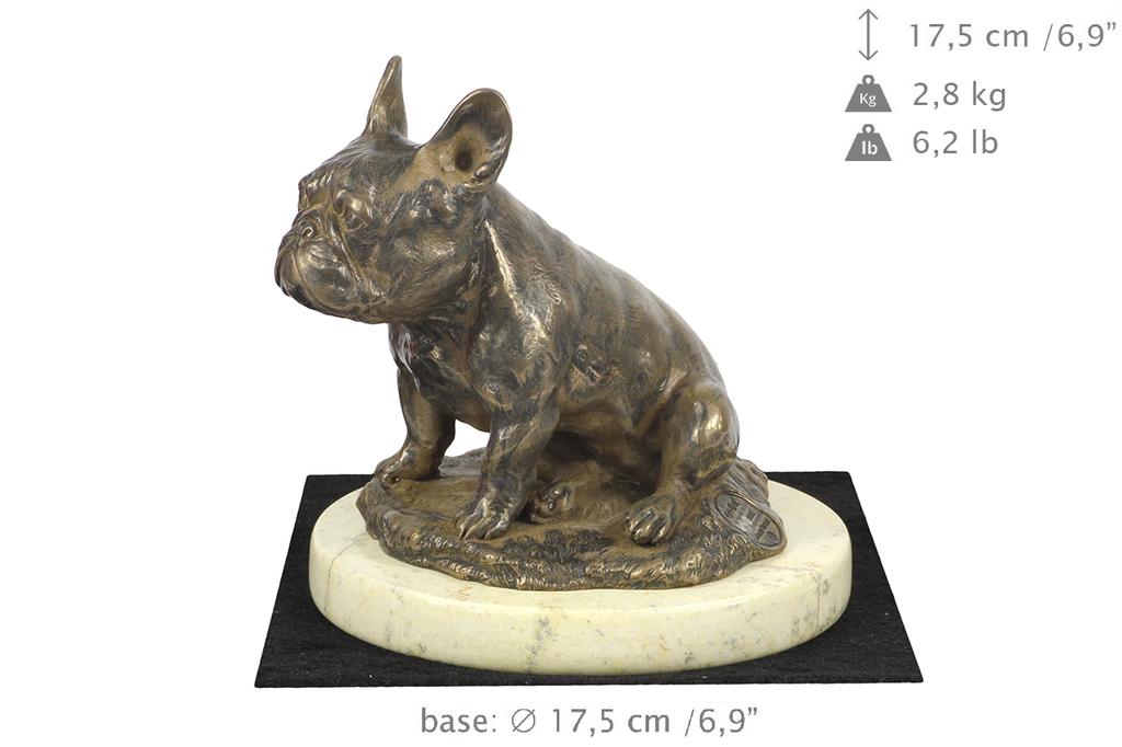 Französische Bulldogge, Frenchie II - Hundefigur, Hundesilhouette-Figur, Trophäe für die Art-Dog-Hundeausstellung