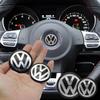 For Volkswagen For Volkswagen VW Golf Polo Passat GTI R Line R32 Jetta MK4 Car Steering Wheel Center Emblem Badge Stickers Interior Accessories