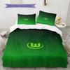 VfL Wolfsburg Patroon Beddengoed Set Dekbedovertrek Kussensloop Woondecoratie Cadeau (1 dekbedovertrek + 2 kussenslopen, zonder binnenkussen)