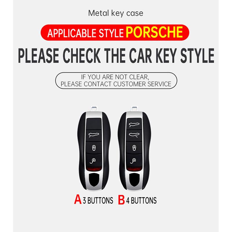 Metal Car Key Case Cover For Porsche Cayenne 958 911 Lepin 996 Macan Boxster Panamera 997 944 924 Panamera 718 971 9YA Keychain