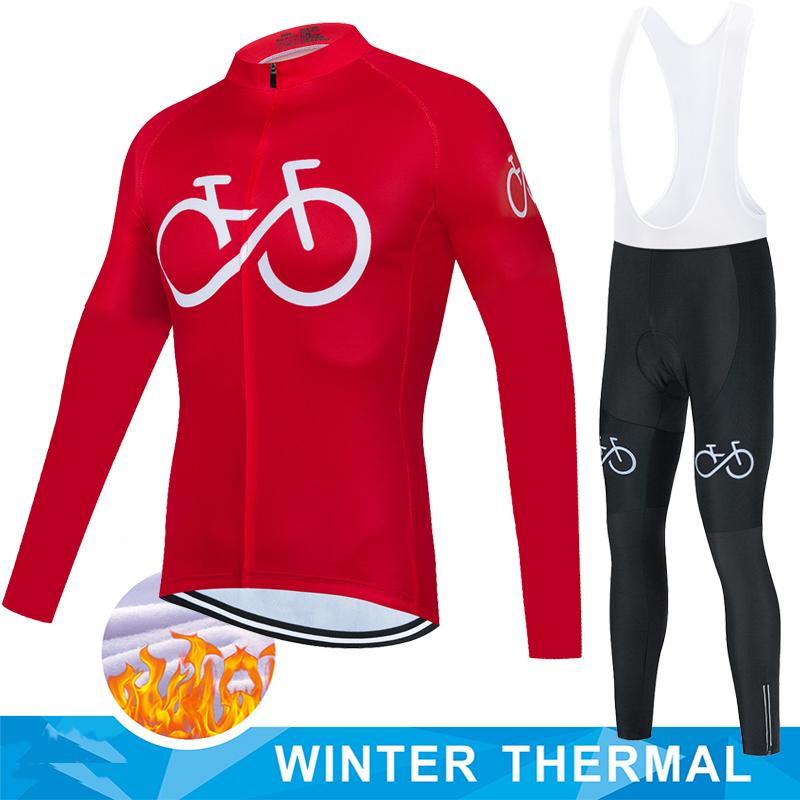 Winter Thermal Fleece Cycling Jersey Bike Men Triathlon Termal Clothing Sets Bicycles Cycle Mtb Man Long Sleeve Clothes 2026 Bib