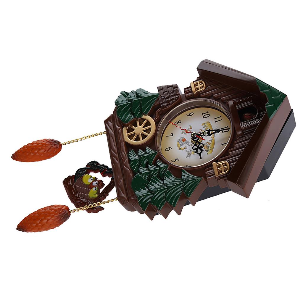 Cuckoo Clock Tree House Wall Clock Art Vintage Decoration for Home