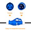IPENGEN EV Charger Israel Plug To CEE Blue Power Female Plug 3 Pins Socket Adapter Connect with 32A 1Phase 7KW Portable Charger