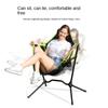 Outdoor Rocking Chair Camping Folding Adjustable Balancin Chair Garden Leisure Swing Beach Chair BBQ Portable Picnic Footstool