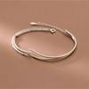 Double Layer Curved Tube Starry Asymmetric Bracelet Fashion Light Luxury Personalized Women Jewelry