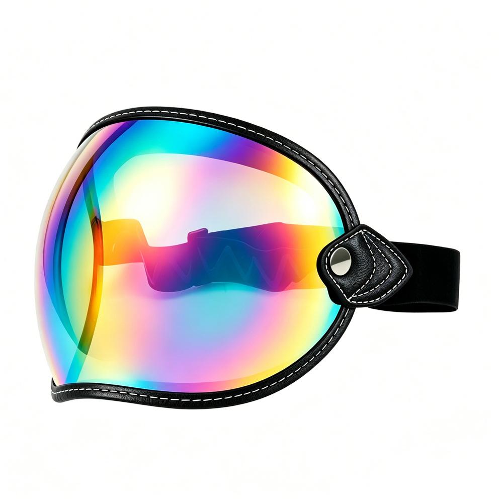 Bubble Mirror Vintage Classic Helmet Mask Motorcycle Goggles Cruise Car 3/4 Helmet Riding Goggles