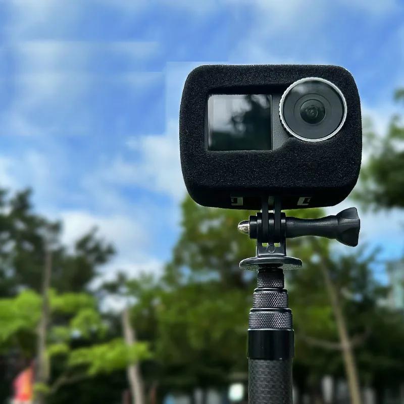 For DJI Osmo Action 5 Pro Camera 9H Tempered Glass Film+Mini Storage Carring Bag+Lens Protective Case Cover+Windslayer Cover