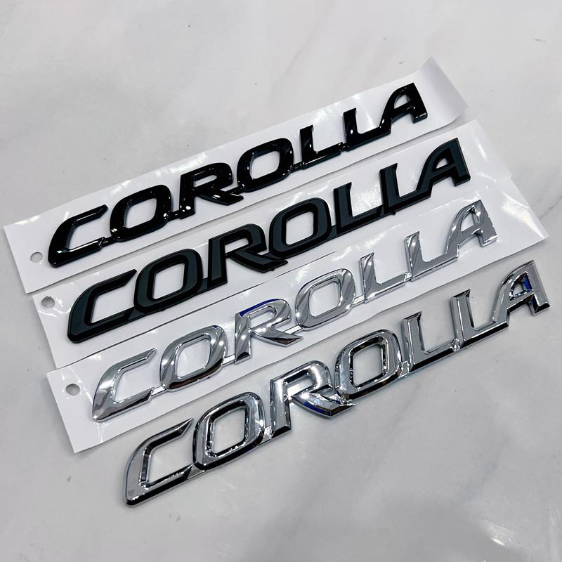 3D Raised ABS Trunk Badge Emblem Black/Silver/Chrome Custom Rear Logo Decal for Toyota Corolla (2007-2025) - Sticker accessories