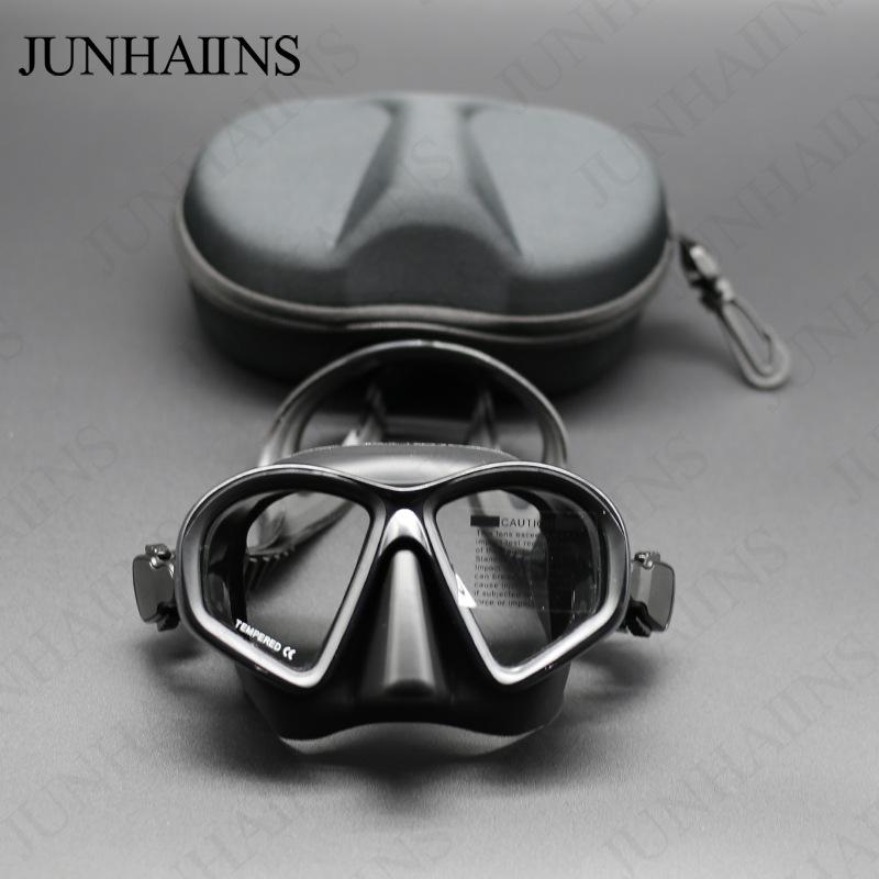 Low Volume Freediving Snorkeling Mask Anti-Fog Tempered Glass Soft Silicone Myopia Available Scuba Diving Goggles for Men Women