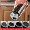 200/300/500ml High Borosilicate Glass Seasoning Can Salt Sesame Solid Condiment Seal Bottle Pepper Spice Shaker With Rotary Lid