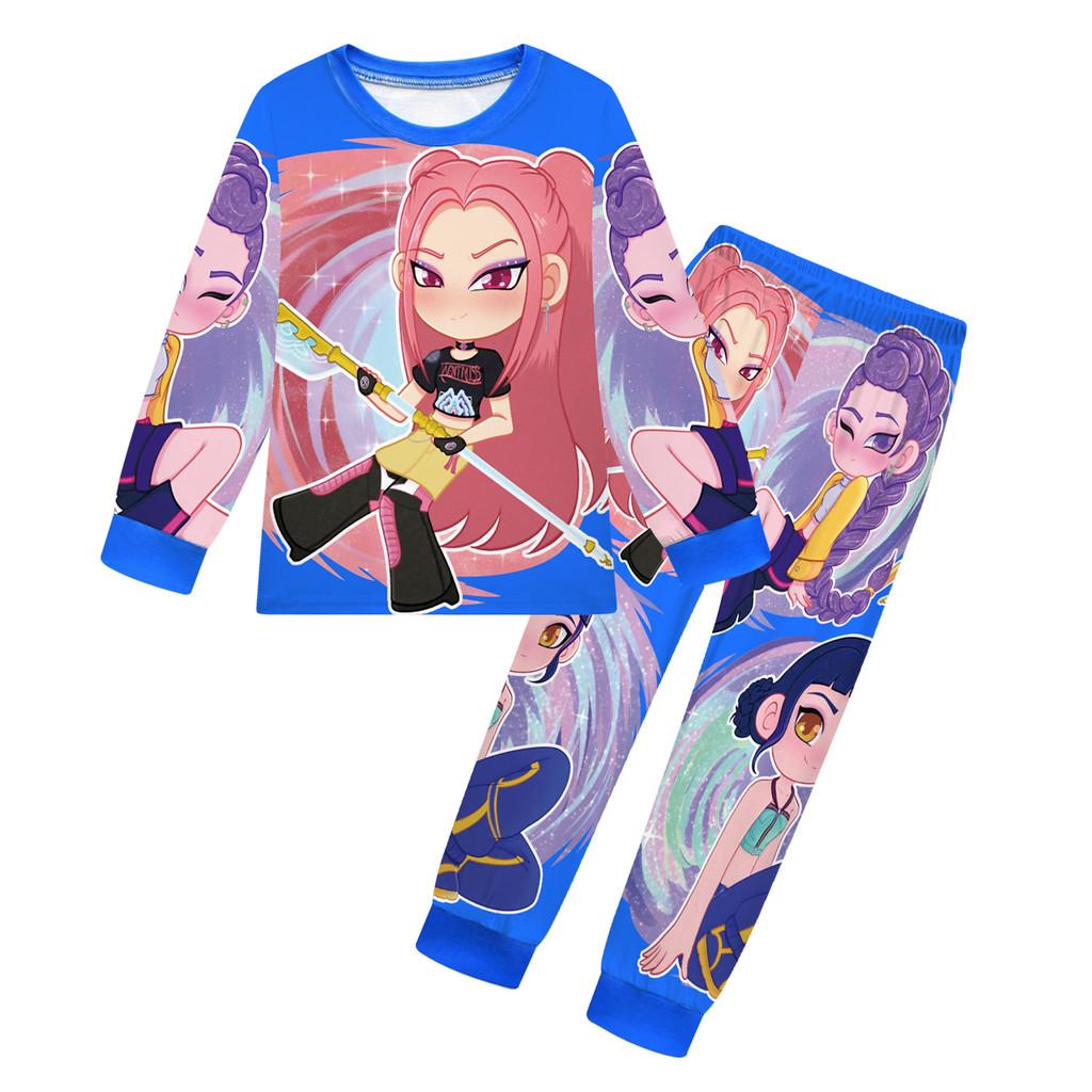 

Детский Девочки Аниме Мультфильм Руми Зои Мира Принт Футболка с Длинными Рукавами Брюки Спальная Одежда Пижамный Комплект 160cm