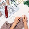 1pc Double-Sided Knitting Calculator and Counting Board, with Rotating Ruler Tool, Hook and Yarn Density Calculator, Mixed Color, for Knitting