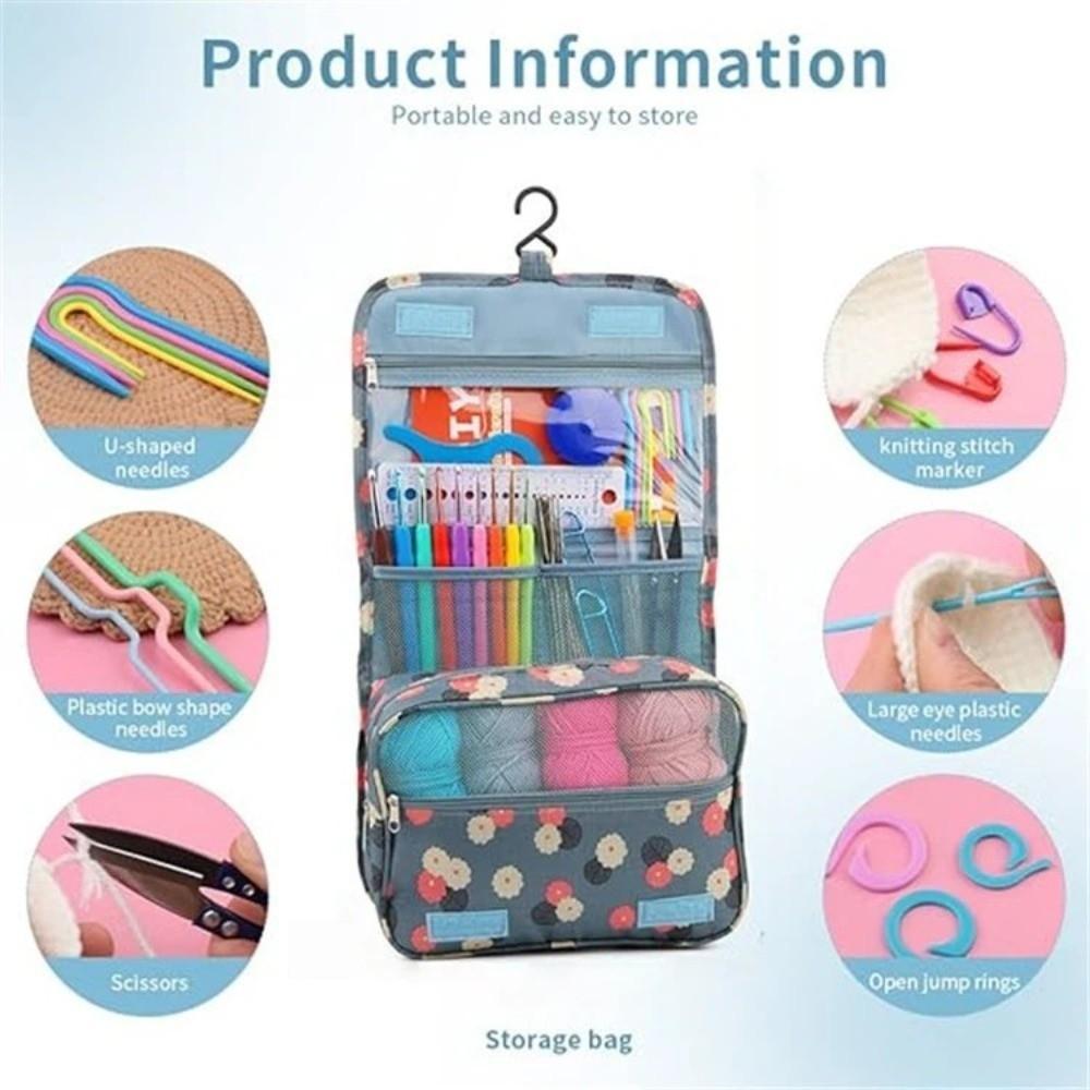 130pcs/set Weaving Accessories Knitting Crochet Hook Set DIY Sewing Tool Women