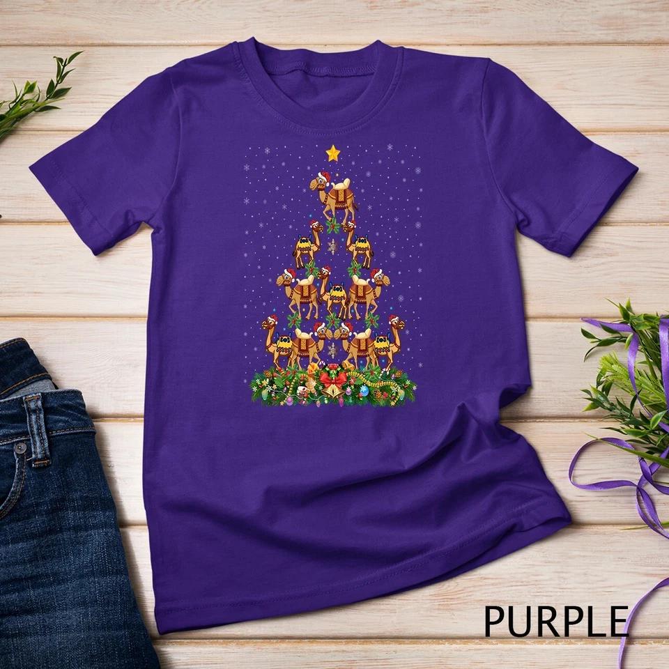 Camel Christmas Tree Gift Funny Christmas Camel Unisex T-shirt 10 4XL