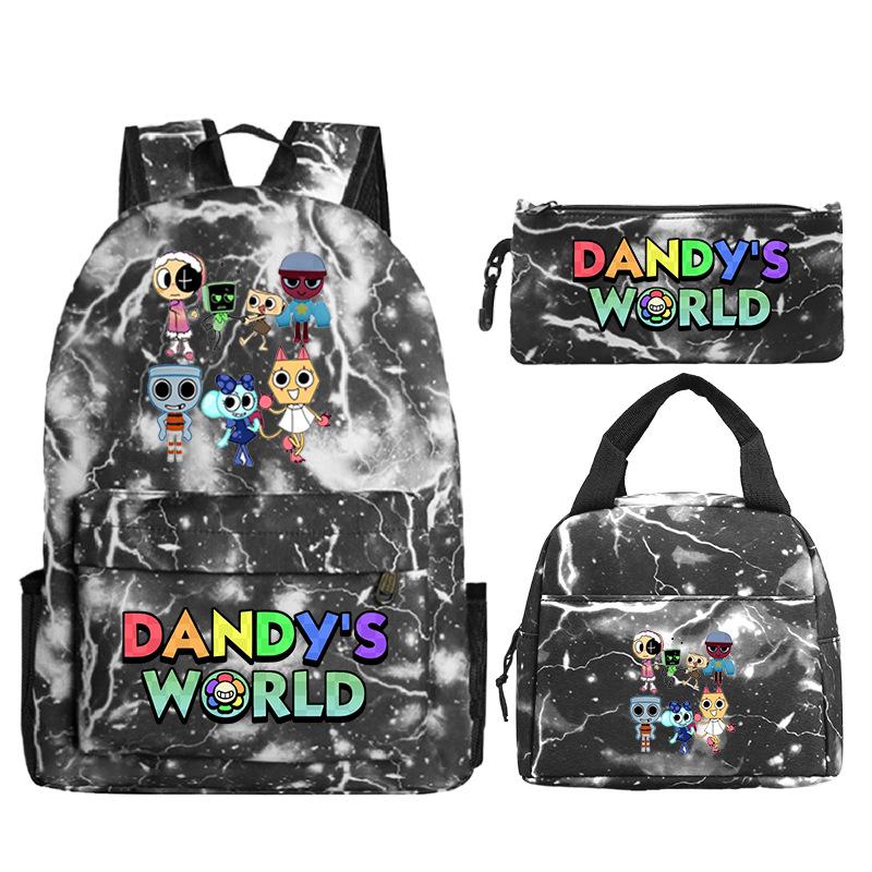 New Dandy's world game merchandise personalized printing primary and secondary school schoolbag three-piece set
