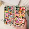 Famous Luxurious P-paul F-frank For iPhone 16 15 14 13 12 11 Pro Max X XS MAX Plus Translucent Black Phone Cover