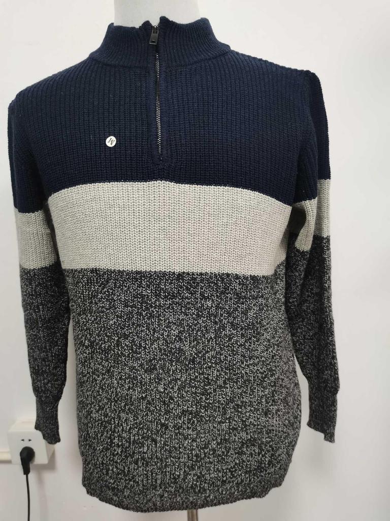 Men's Plus Size Loose Fit Knit Pullover Sweater - Long Sleeve, Casual Autumn/Winter Style
