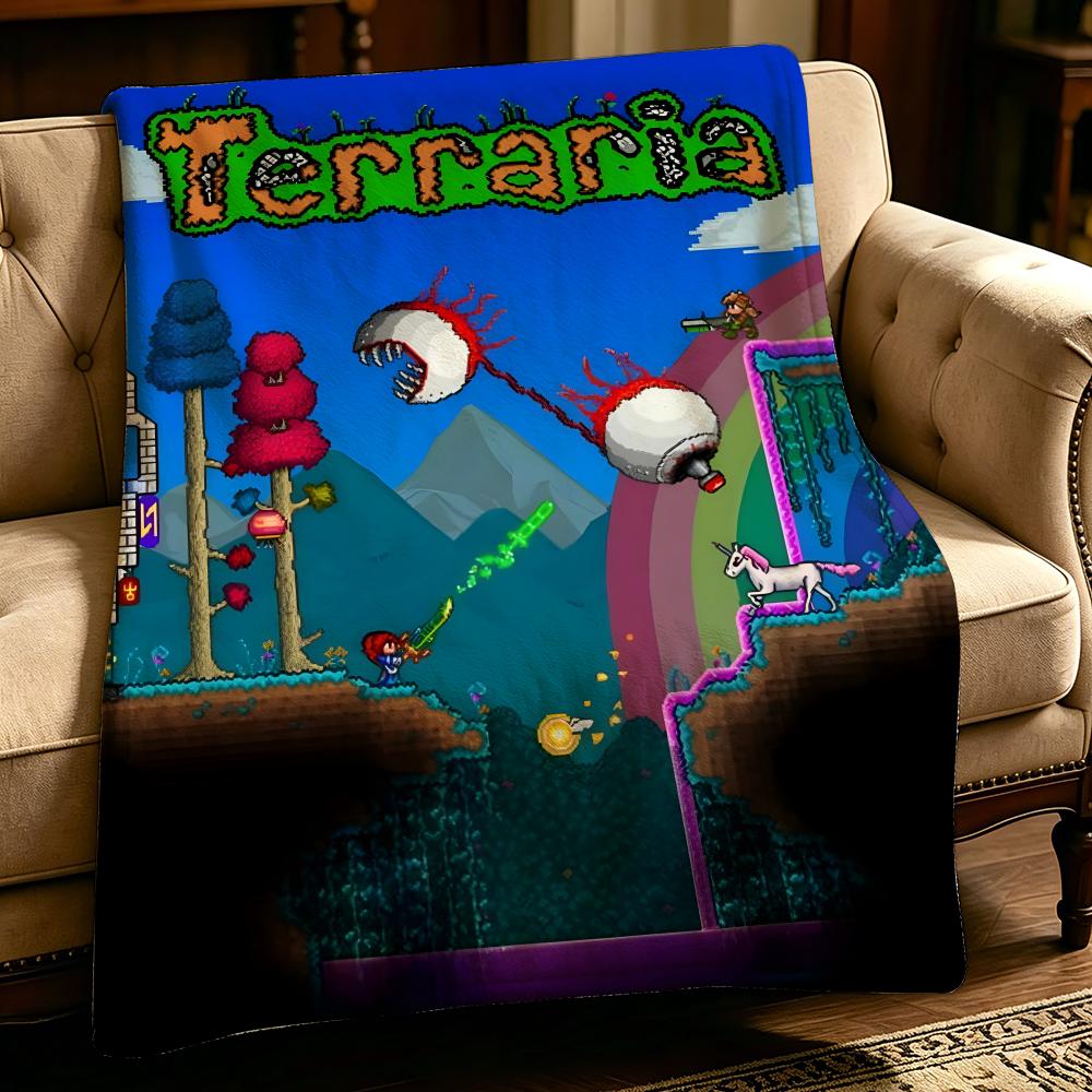 Game T-Terraria-a Throw Thick Comfort Flannel Quilt, Multi-scene Use Indoor Outdoor Daily Nap