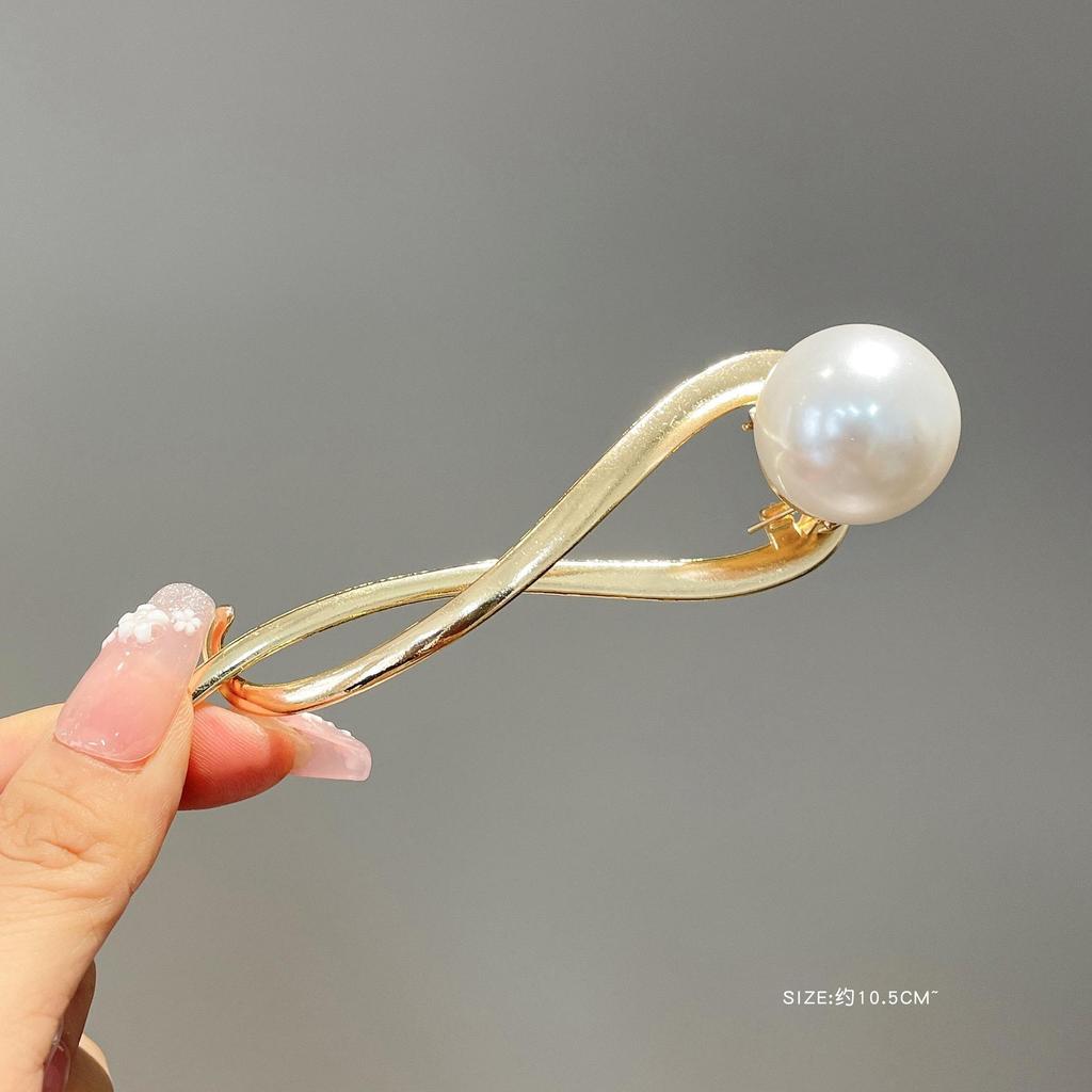 1 pezzo di fermagli per capelli a farfalla in metallo coreano con perle, forcine per capelli, moda, dolce, fermaglio per coda di cavallo, fermagli per capelli, copricapo, accessorio per capelli da donna