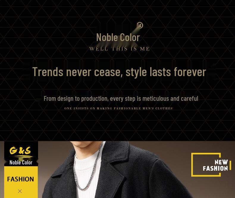 Men's Mid-Length High-Grade Double-Faced Wool Business Coat - Thick, Warm, and Fashionable for Winter