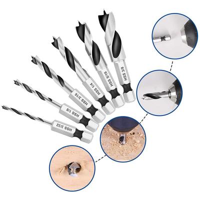 High Speed Steel Drill Bit Silver 6.35mm Drill Bit Set