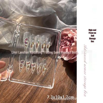 High-Transparency Luxury Nail Storage Box: Durable Wearable Nail Organizer for Manicure and Tips, with Premium Display Features