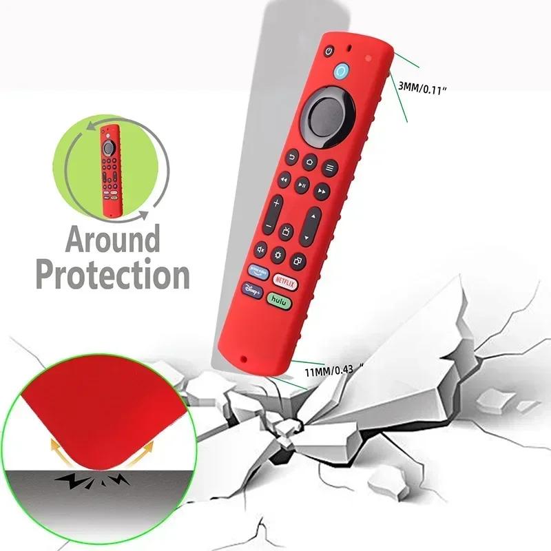 New Silicone Cover for Amazon Fire TV Stick 4K Max 2023 Streaming Device Soft Remote Case with Lanyard Anti-fall Protective Case
