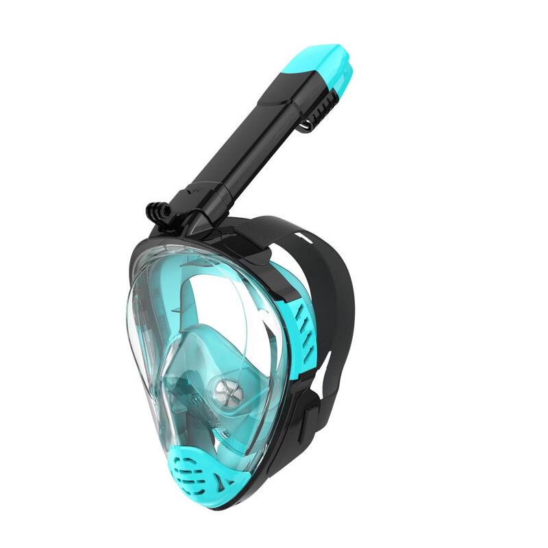 OLOEY Liquid Silicone Full Face Dry Snorkel Mask