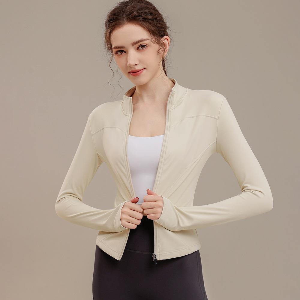 Sunscreen clothes, sports tops, women's jackets, spring long-sleeved thin fitness clothes, running quick-drying training, slim-fitting yoga clothes