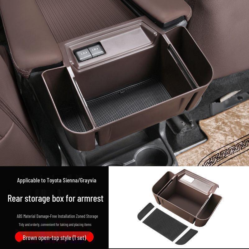 Toyota Sienna Armstöd Bakre Förvarings- & Mugghållarfack