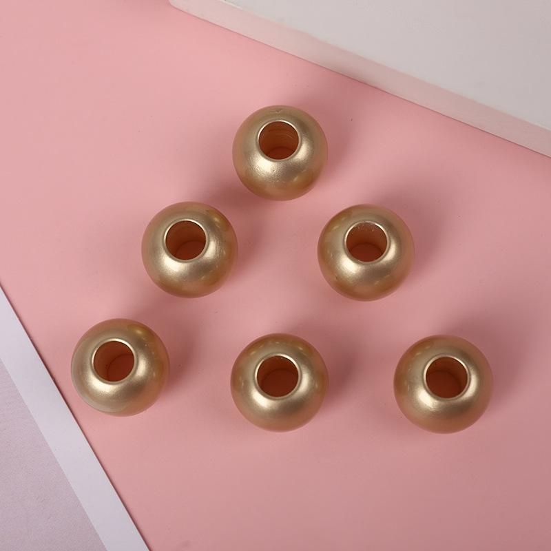 Durchbohrtes Großloch Imitationsperle Grobes Loch Große Öffnung Perle Lose Perlen DIY Piercingstab Hanfseil Gummiband Zubehör