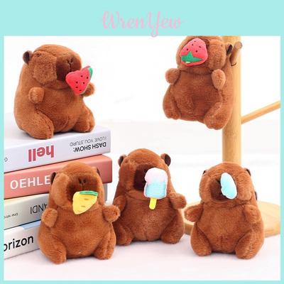 Creativo Cappello da Gelato Fragola Anguria Capibara Peluche Ciondolo Portachiavi Per Regalo Bambini