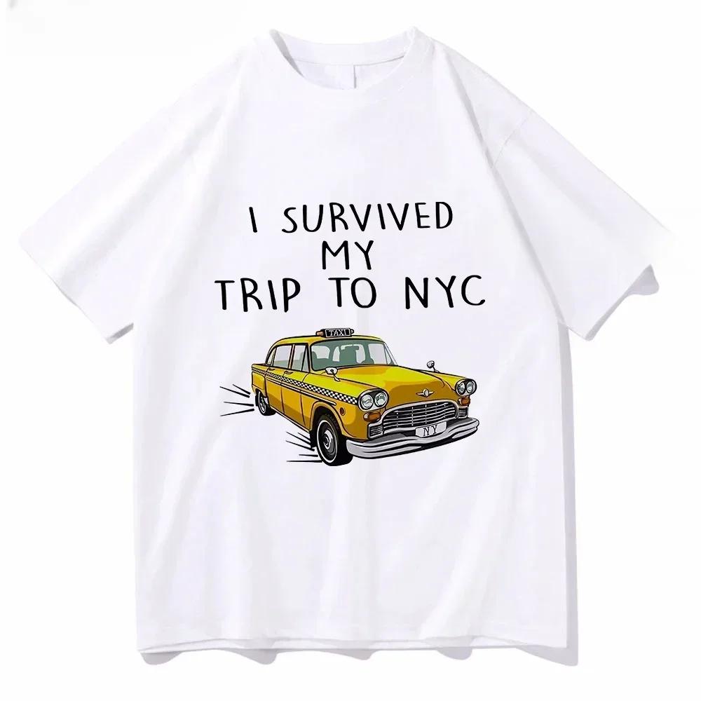 Pánské tričko ve stejném stylu jako Tom I Survived My Trip To NYC Potisk Top Ležérní Bavlněné Tričko Unisex Móda Telekineze Tričko