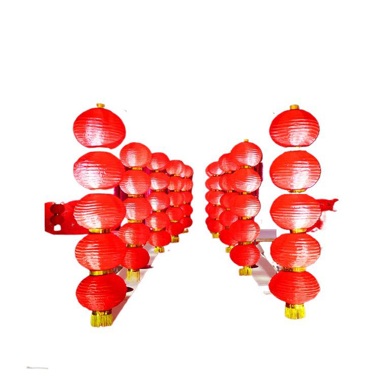 2024 Chinese Palace Lantern Aisle Markers - Han Tang Wedding Antique Iron Art